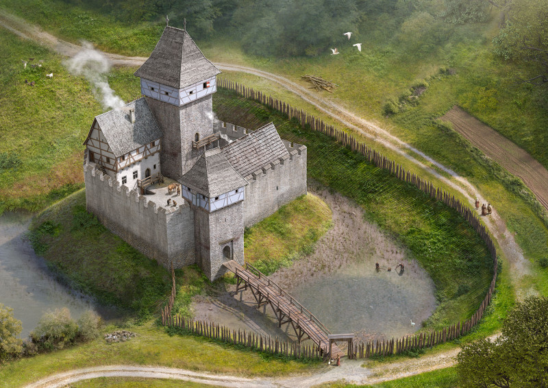 Aussenansicht Burg Tichá